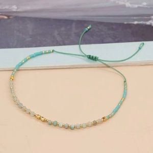 Real Gemstone Beaded Bracelet // Turquoise // Amethyst // Boho // Minimalist